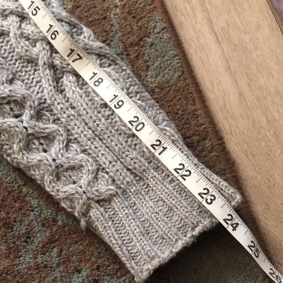 Irish Wool Cable Knit cowl sweater medium to large - Picture 10 of 10